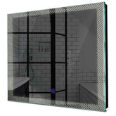 Specchio LED Quadrato | Pulsante touch | Luce bianca neutra - Reyze Serie Simetria Modello 7